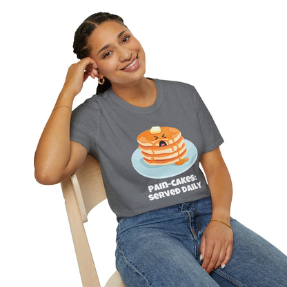 Pain-Cakes Served Daily T-Shirt | Spoonie Humor Tee | Chronic Illness Awareness Apparel