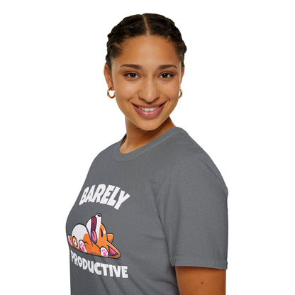 Barely Productive Corgi T-Shirt | Spoonie Humor Tee | Chronic Illness Support Apparel