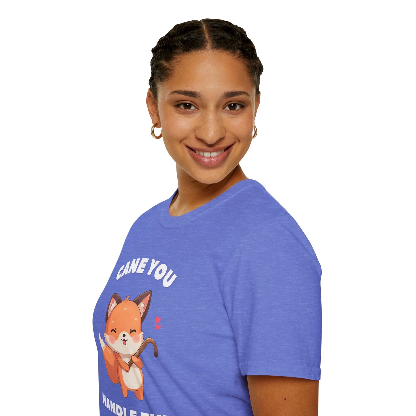 Cane You Handle This Fox T-Shirt | Mobility Aid Awareness Tee | Spoonie Haven Apparel