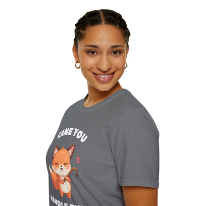 Cane You Handle This Fox T-Shirt | Mobility Aid Awareness Tee | Spoonie Haven Apparel