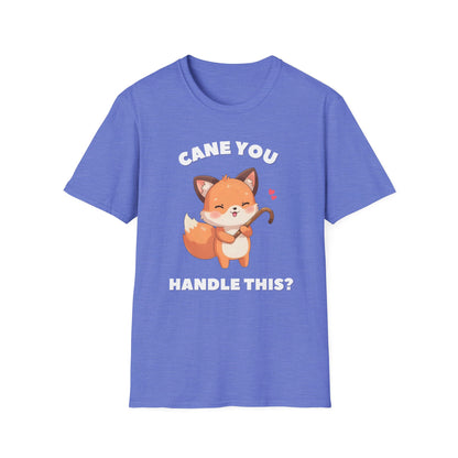 Cane You Handle This Fox T-Shirt | Mobility Aid Awareness Tee | Spoonie Haven Apparel