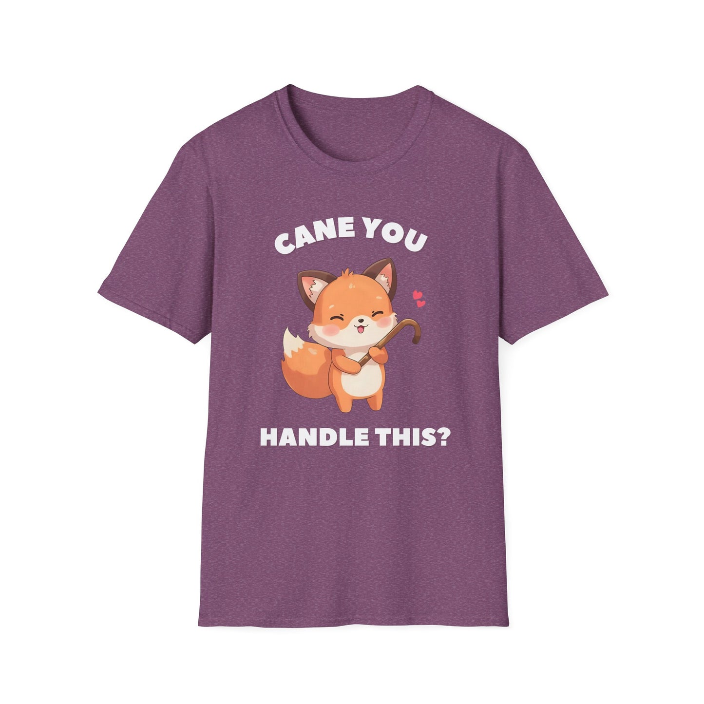 Cane You Handle This Fox T-Shirt | Mobility Aid Awareness Tee | Spoonie Haven Apparel