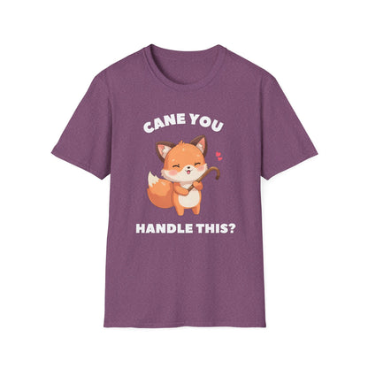 Cane You Handle This Fox T-Shirt | Mobility Aid Awareness Tee | Spoonie Haven Apparel