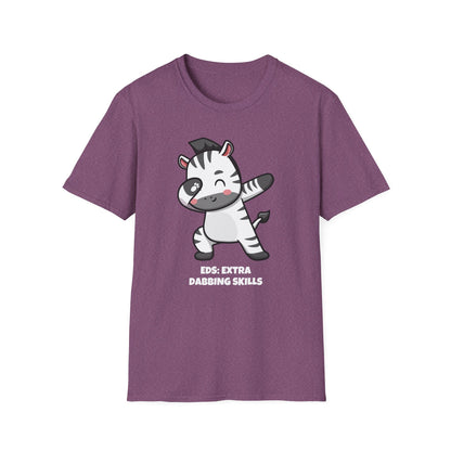 EDS Extra Dabbing Skills Zebra T-Shirt | Ehlers-Danlos Awareness Tee | Spoonie Humor Apparel