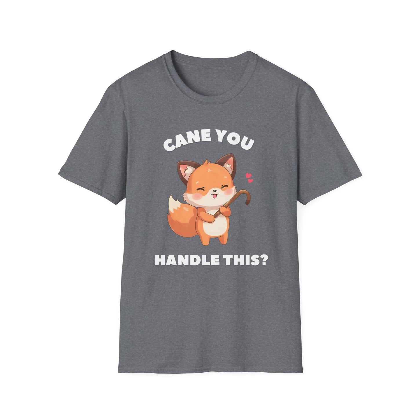 Cane You Handle This Fox T-Shirt | Mobility Aid Awareness Tee | Spoonie Haven Apparel