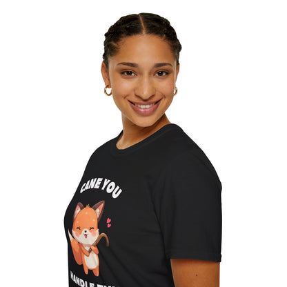 Cane You Handle This Fox T-Shirt | Mobility Aid Awareness Tee | Spoonie Haven Apparel