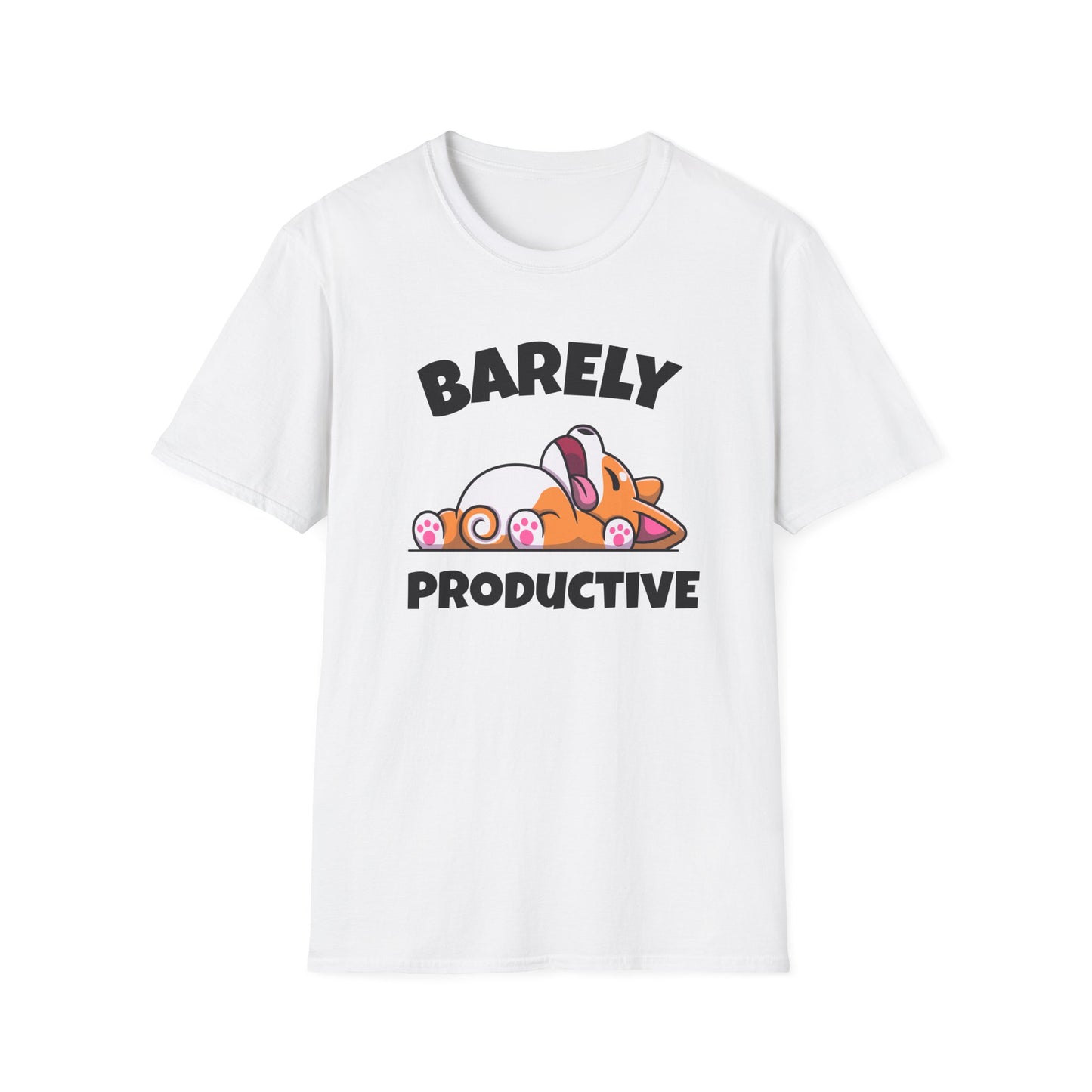 Barely Productive Corgi T-Shirt | Spoonie Humor Tee | Chronic Illness Support Apparel