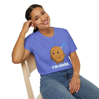 I’m Done Potato T-Shirt | Spoonie Humor Tee | Chronic Illness Awareness Apparel