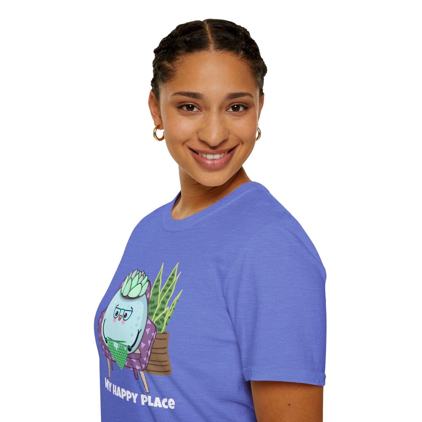 My Happy Place Succulent T-Shirt | Spoonie Plant Humor Tee | Chronic Illness Awareness Apparel