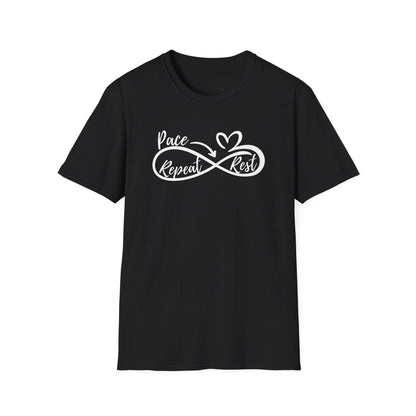 Pace Rest Repeat T-Shirt | Pacing Encouragement Tee | Spoonie Haven Apparel
