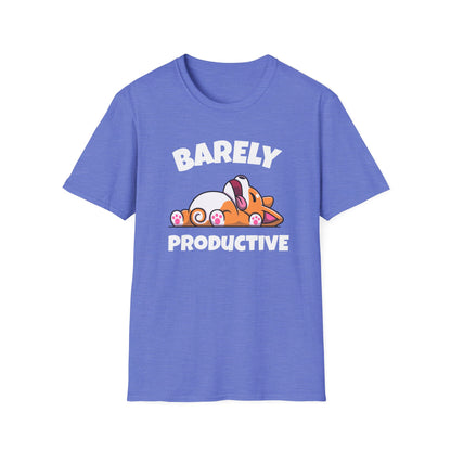 Barely Productive Corgi T-Shirt | Spoonie Humor Tee | Chronic Illness Support Apparel