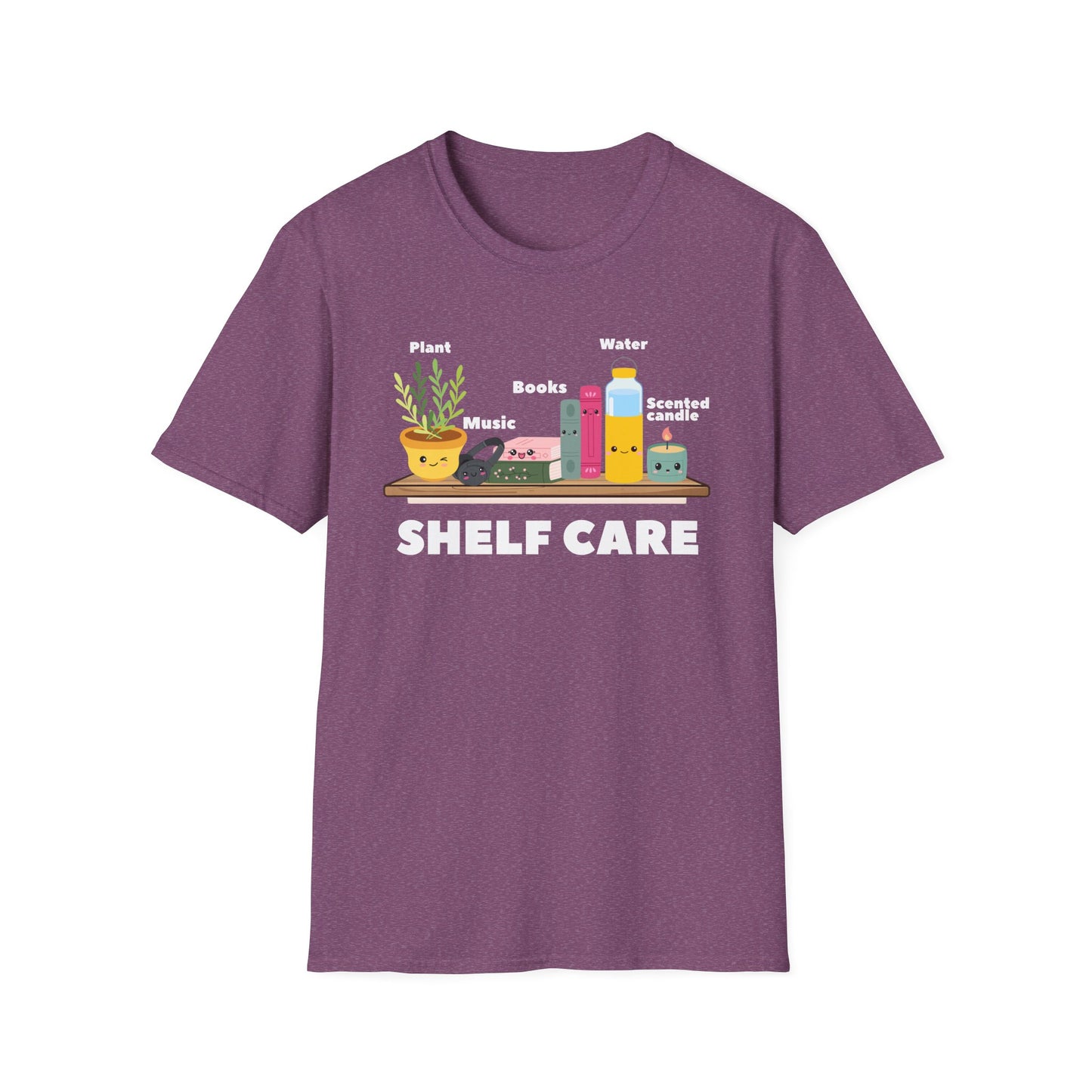 Shelf Care T-Shirt | Spoonie Self-Care Tee | Book Lover Chronic Illness Apparel