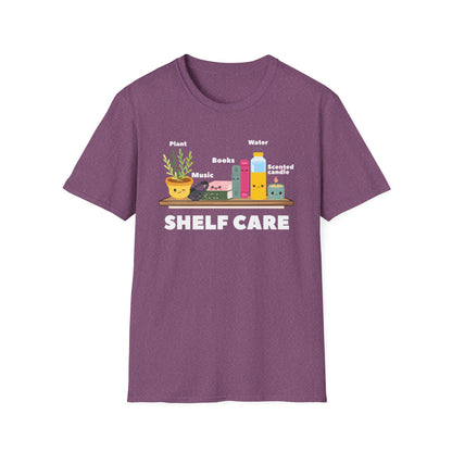 Shelf Care T-Shirt | Spoonie Self-Care Tee | Book Lover Chronic Illness Apparel