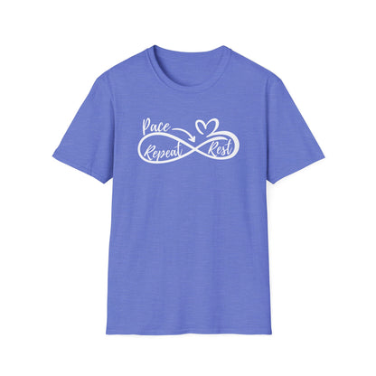 Pace Rest Repeat T-Shirt | Pacing Encouragement Tee | Spoonie Haven Apparel