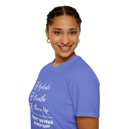 Tiny Wins Add Up T-Shirt | Positive Affirmation Tee | Spoonie Haven Apparel