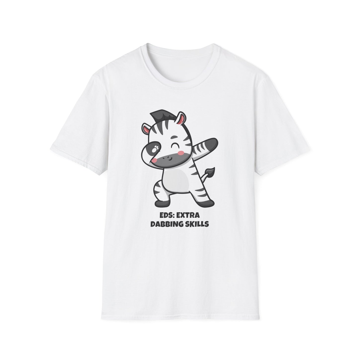 EDS Extra Dabbing Skills Zebra T-Shirt | Ehlers-Danlos Awareness Tee | Spoonie Humor Apparel