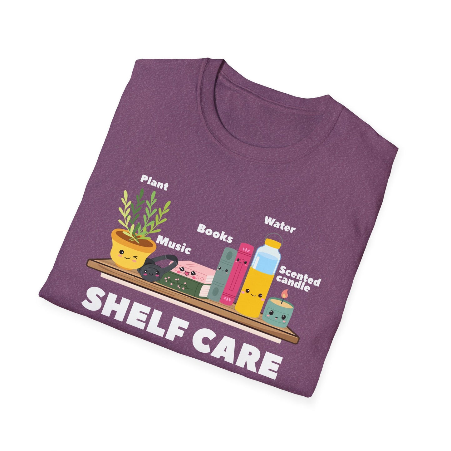 Shelf Care T-Shirt | Spoonie Self-Care Tee | Book Lover Chronic Illness Apparel