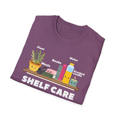 Shelf Care T-Shirt | Spoonie Self-Care Tee | Book Lover Chronic Illness Apparel