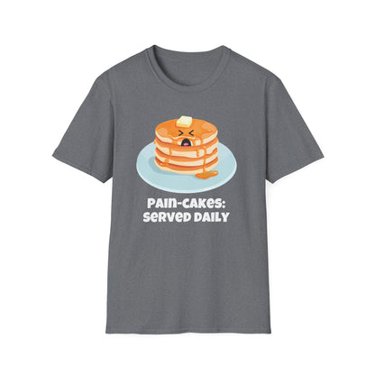 Pain-Cakes Served Daily T-Shirt | Spoonie Humor Tee | Chronic Illness Awareness Apparel