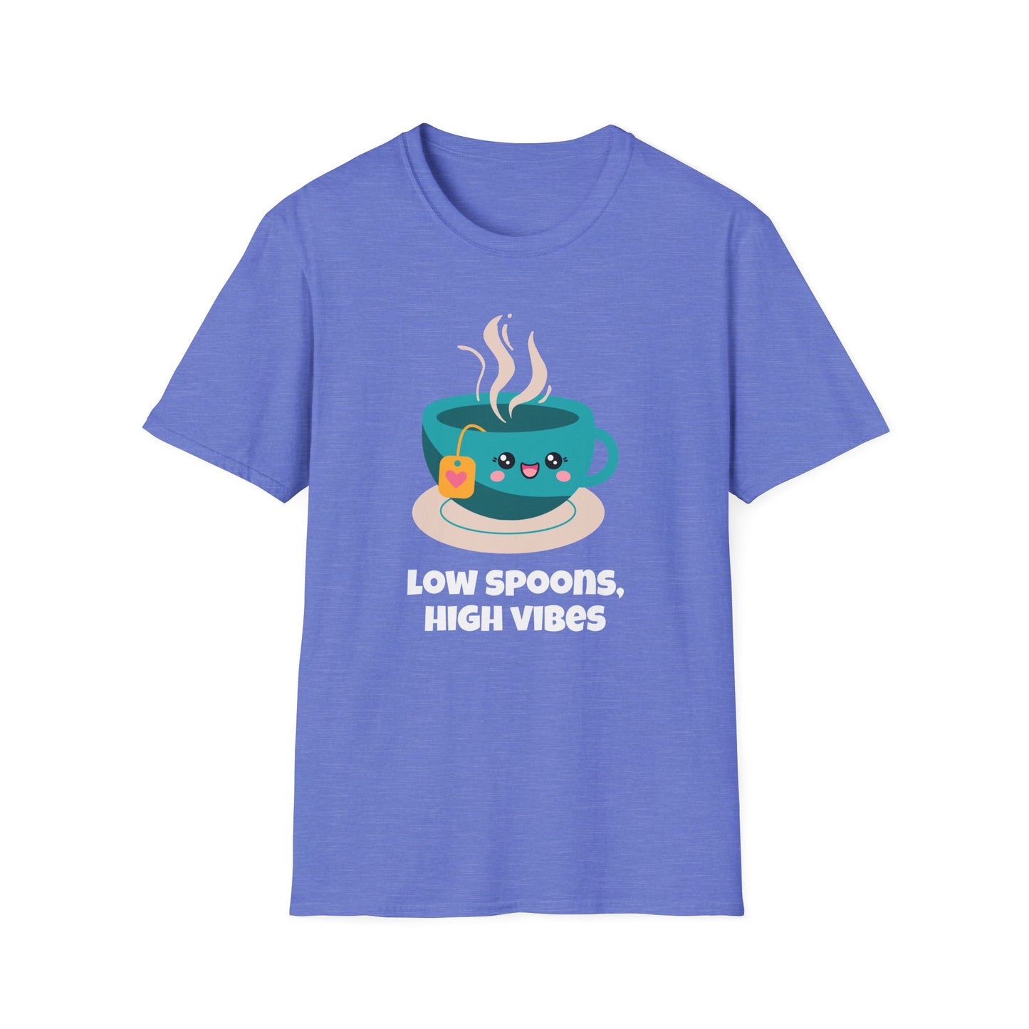 Low Spoons High Vibes T-Shirt | Chronic Illness Positivity Tee | Spoonie Haven Apparel