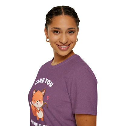 Cane You Handle This Fox T-Shirt | Mobility Aid Awareness Tee | Spoonie Haven Apparel