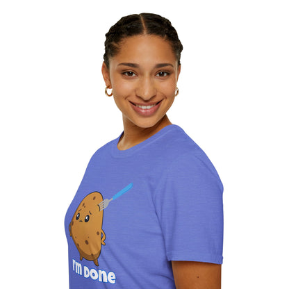 I’m Done Potato T-Shirt | Spoonie Humor Tee | Chronic Illness Awareness Apparel