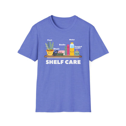 Shelf Care T-Shirt | Spoonie Self-Care Tee | Book Lover Chronic Illness Apparel