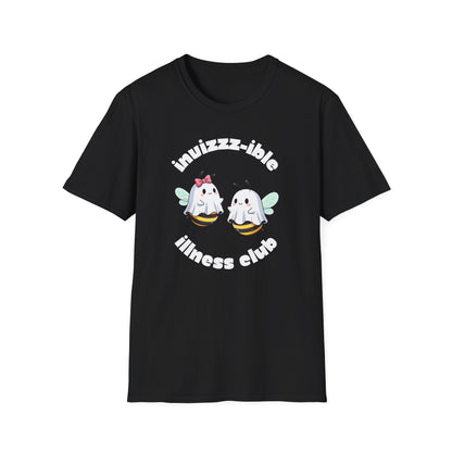 Invizzz-ible Illness Club Bee T-Shirt | Spoonie Humor Tee | Chronic Illness Awareness Apparel