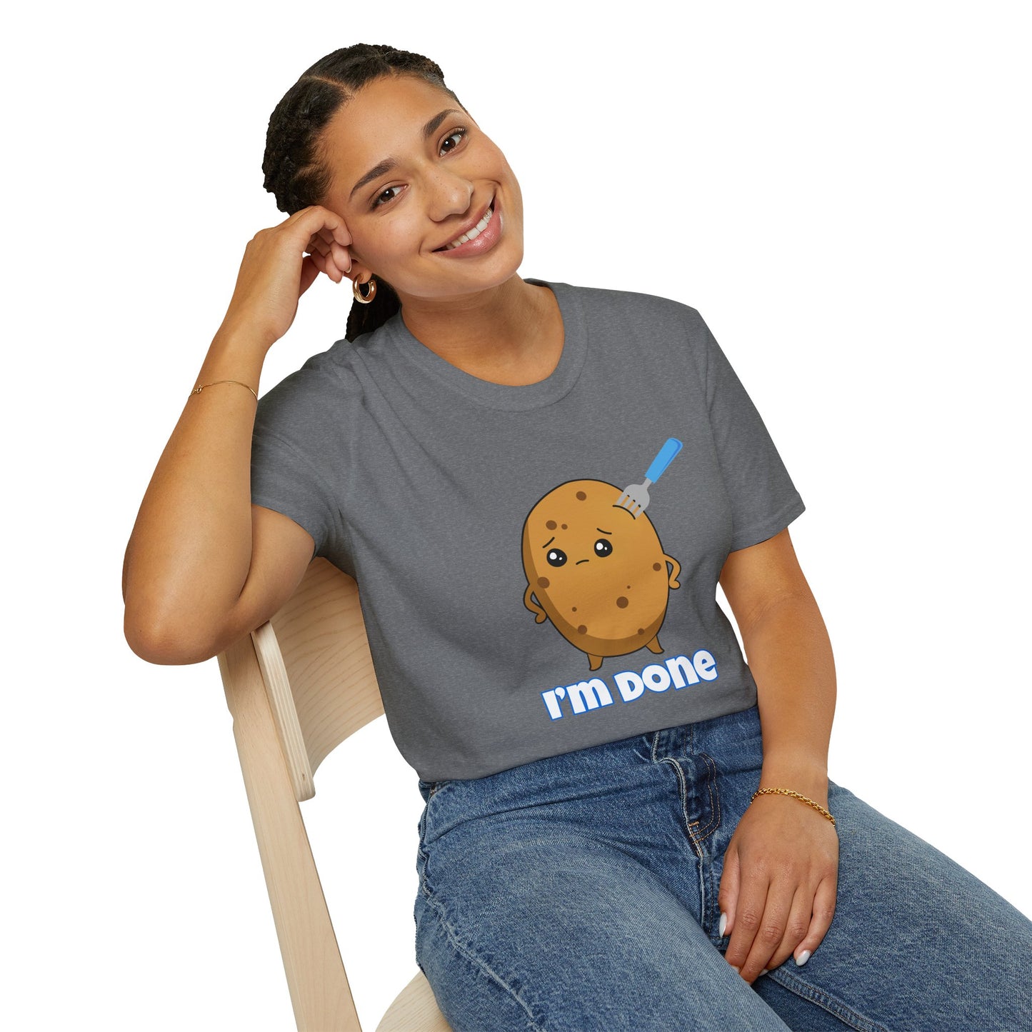 I’m Done Potato T-Shirt | Spoonie Humor Tee | Chronic Illness Awareness Apparel