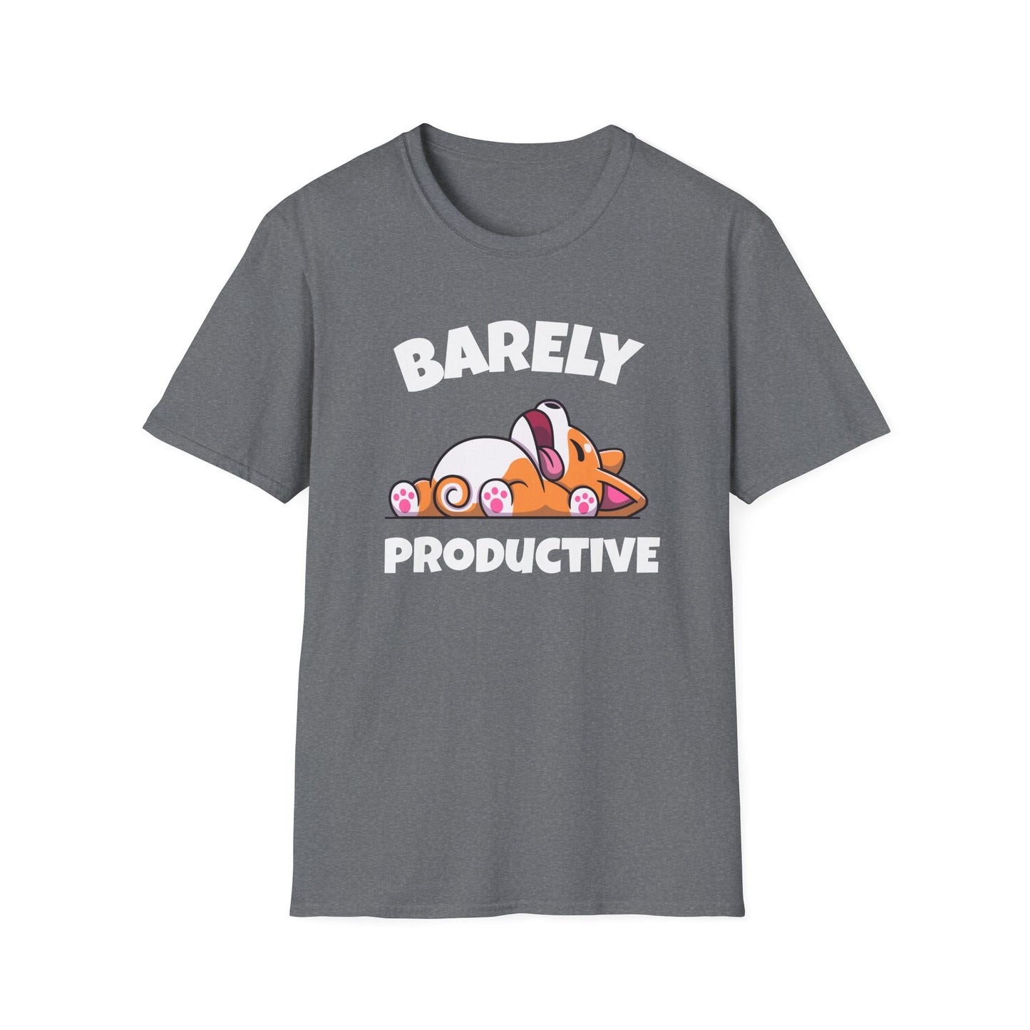 Barely Productive Corgi T-Shirt | Spoonie Humor Tee | Chronic Illness Support Apparel
