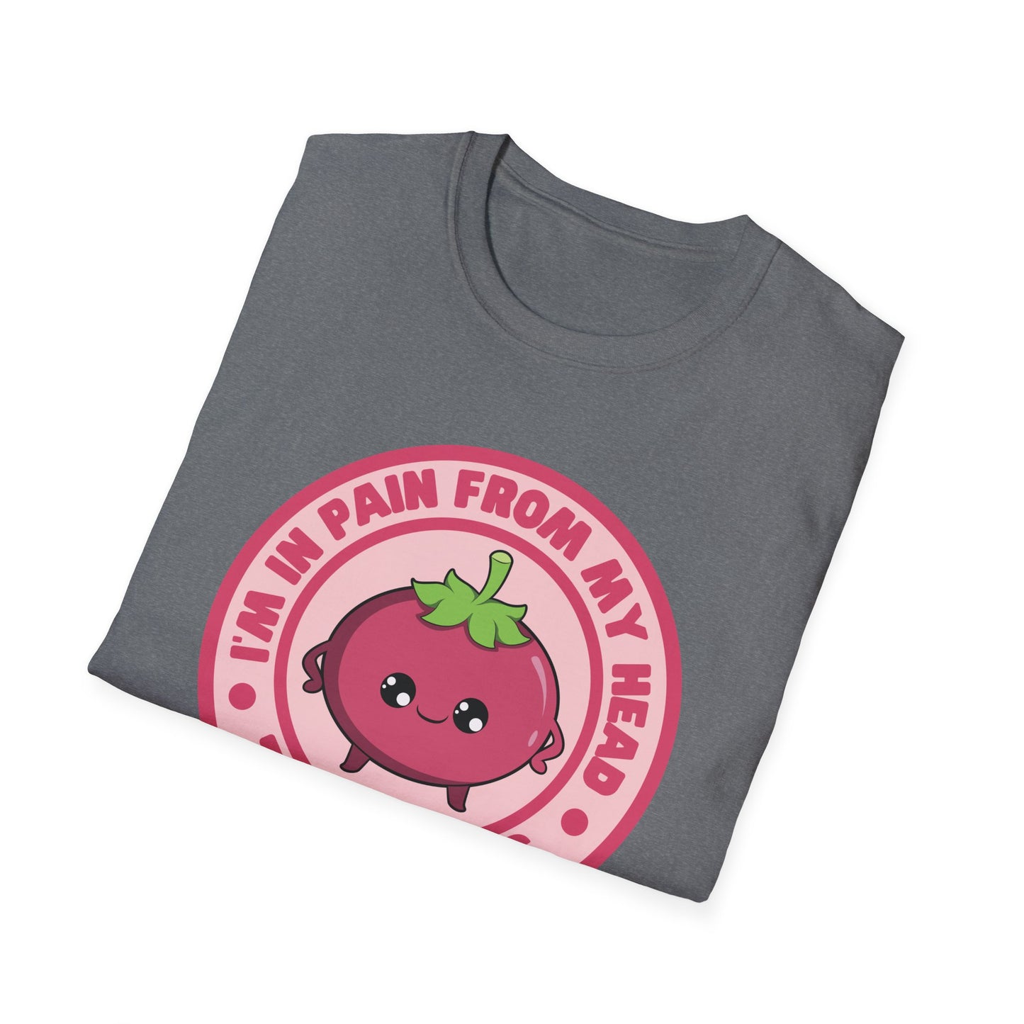 I’m in Pain From My Head Tomatoes T-Shirt | Spoonie Pun Tee | Chronic Illness Humor Apparel