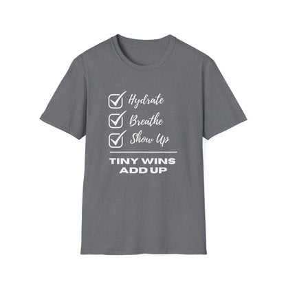 Tiny Wins Add Up T-Shirt | Positive Affirmation Tee | Spoonie Haven Apparel