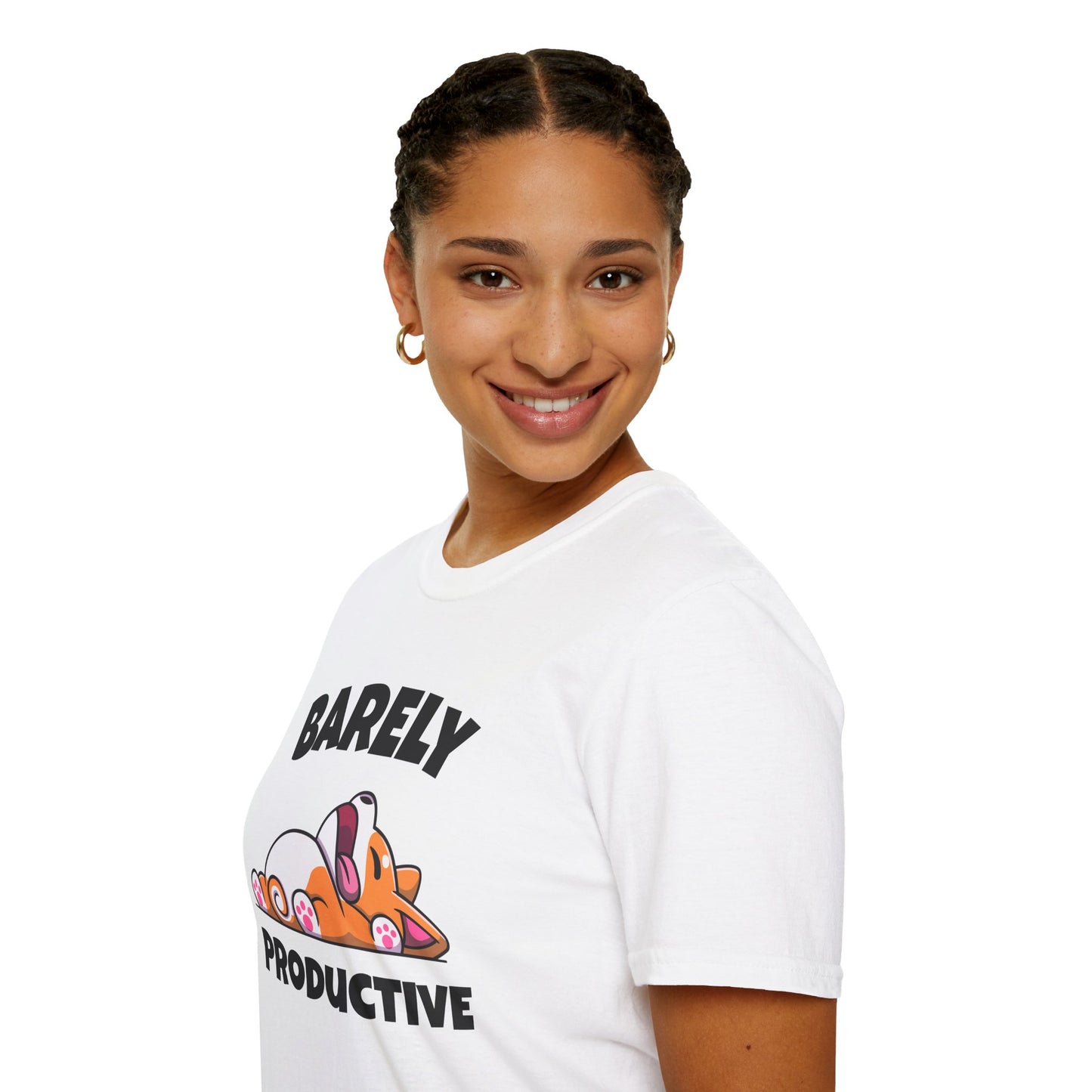 Barely Productive Corgi T-Shirt | Spoonie Humor Tee | Chronic Illness Support Apparel
