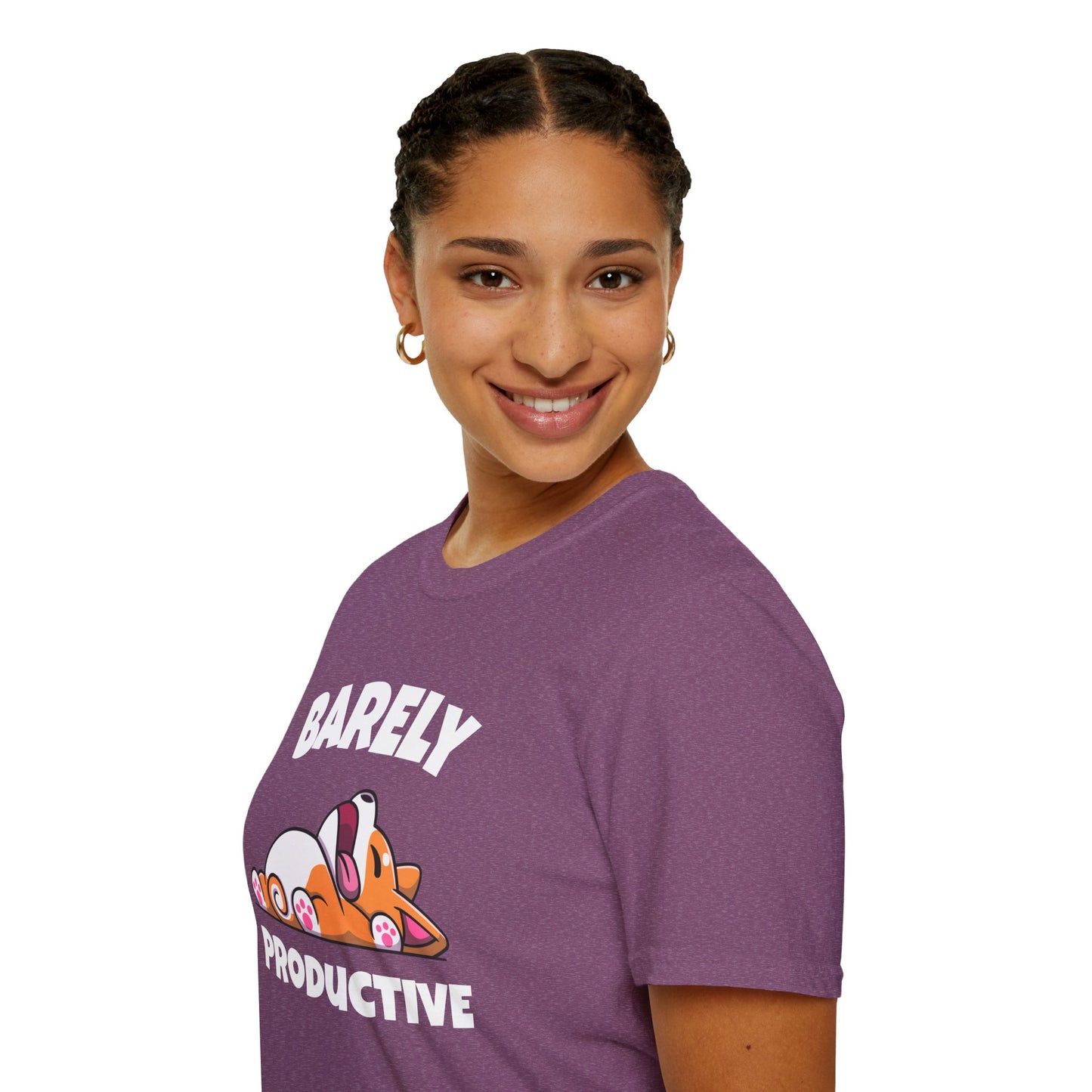Barely Productive Corgi T-Shirt | Spoonie Humor Tee | Chronic Illness Support Apparel