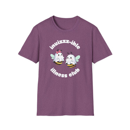 Invizzz-ible Illness Club Bee T-Shirt | Spoonie Humor Tee | Chronic Illness Awareness Apparel