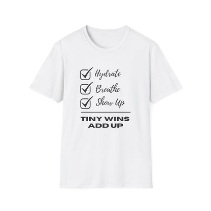 Tiny Wins Add Up T-Shirt | Positive Affirmation Tee | Spoonie Haven Apparel