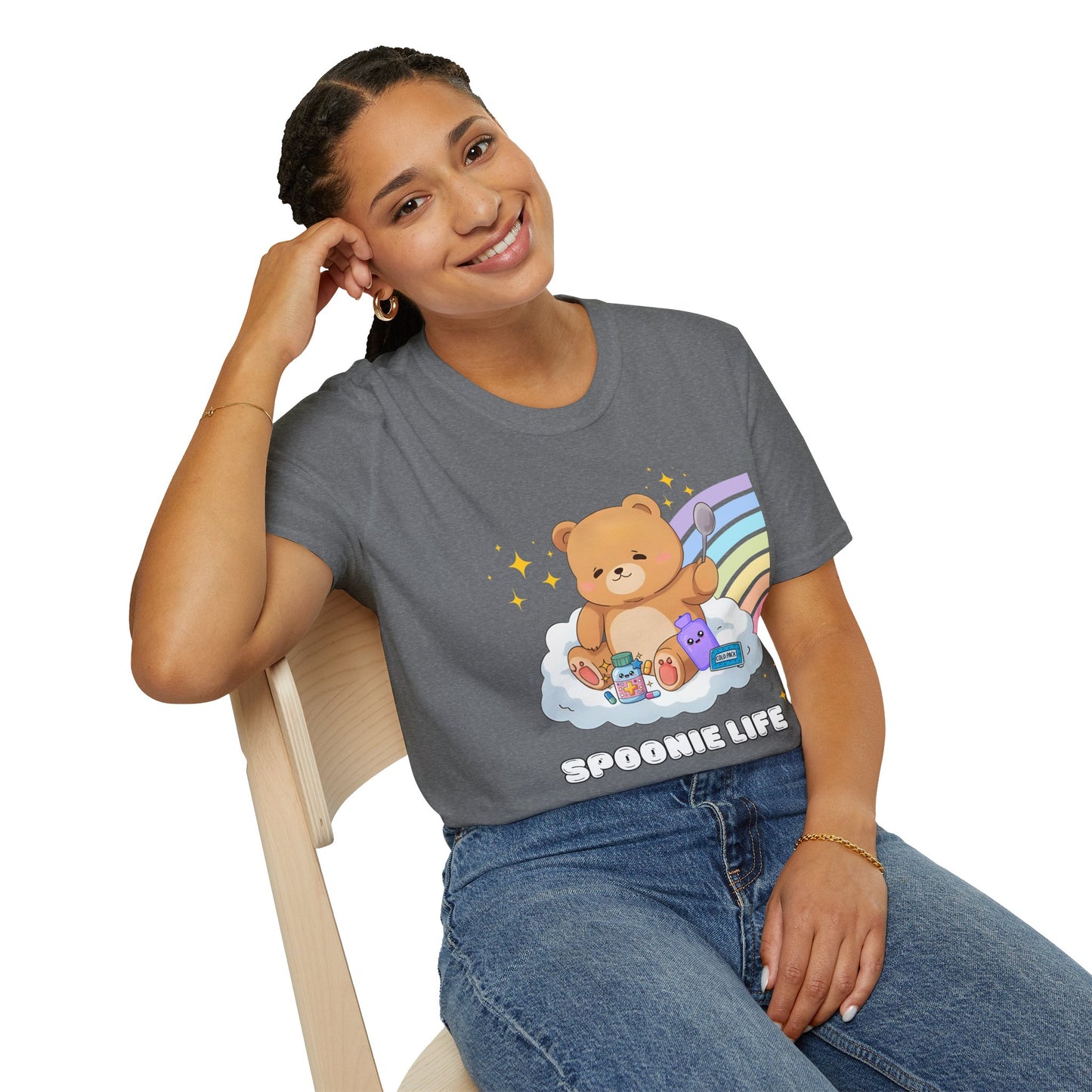 Spoonie Bear Life T-Shirt | Chronic Illness Awareness Tee | Spoonie Haven Apparel