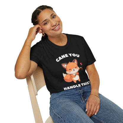 Cane You Handle This Fox T-Shirt | Mobility Aid Awareness Tee | Spoonie Haven Apparel