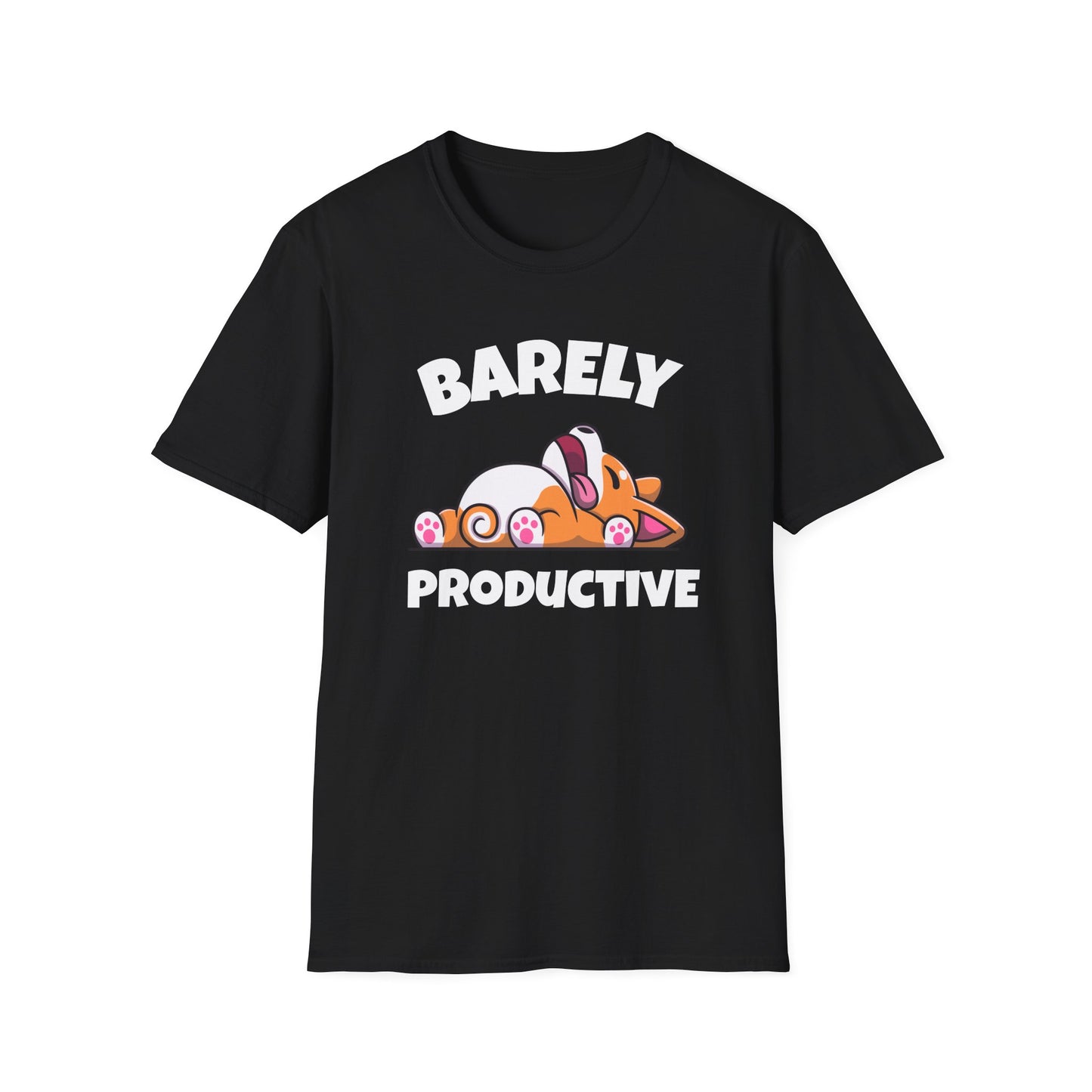 Barely Productive Corgi T-Shirt | Spoonie Humor Tee | Chronic Illness Support Apparel