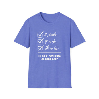 Tiny Wins Add Up T-Shirt | Positive Affirmation Tee | Spoonie Haven Apparel
