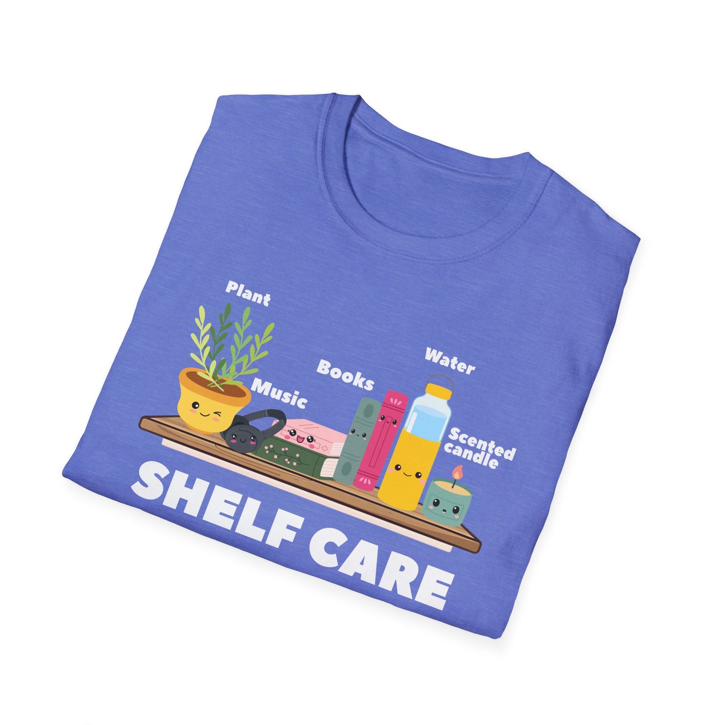 Shelf Care T-Shirt | Spoonie Self-Care Tee | Book Lover Chronic Illness Apparel