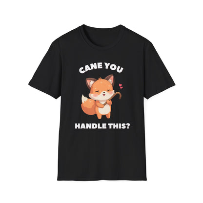 Cane You Handle This Fox T-Shirt | Mobility Aid Awareness Tee | Spoonie Haven Apparel