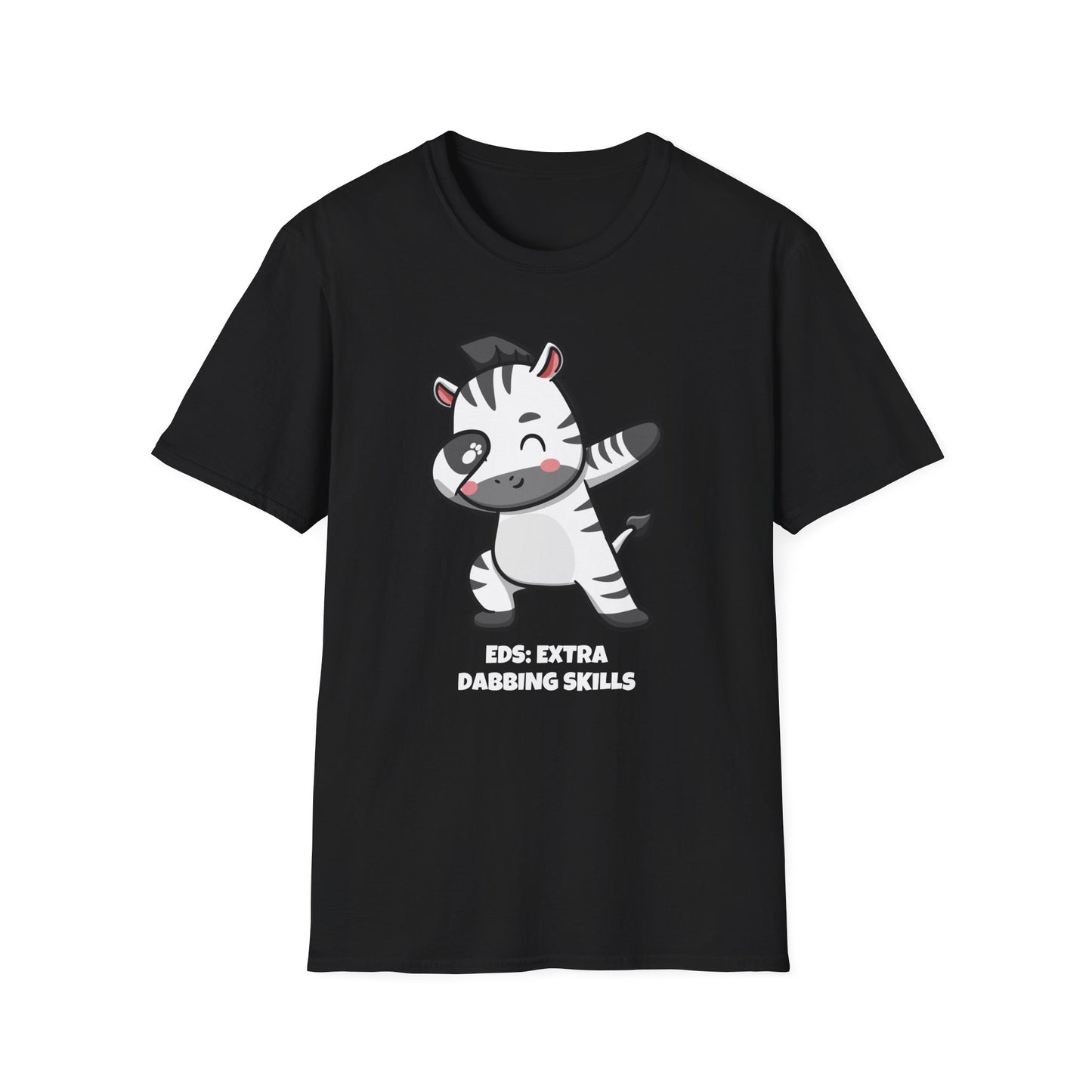 EDS Extra Dabbing Skills Zebra T-Shirt | Ehlers-Danlos Awareness Tee | Spoonie Humor Apparel