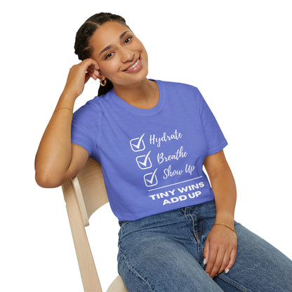 Tiny Wins Add Up T-Shirt | Positive Affirmation Tee | Spoonie Haven Apparel