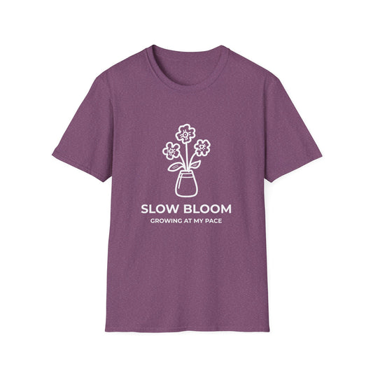 Slow Bloom T-Shirt | Minimal Floral Encouragement Tee | Spoonie Haven Apparel