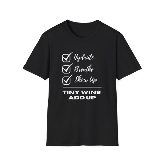 Tiny Wins Add Up T-Shirt | Positive Affirmation Tee | Spoonie Haven Apparel