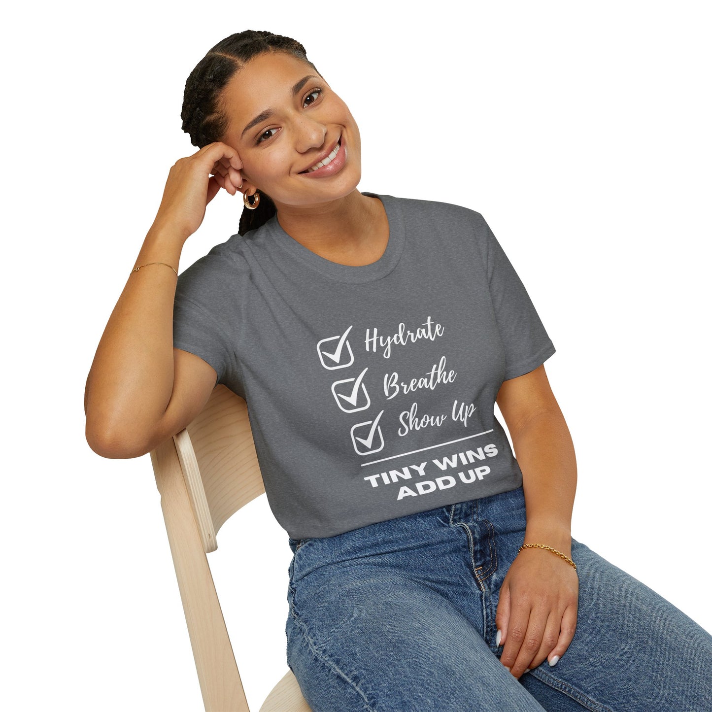 Tiny Wins Add Up T-Shirt | Positive Affirmation Tee | Spoonie Haven Apparel