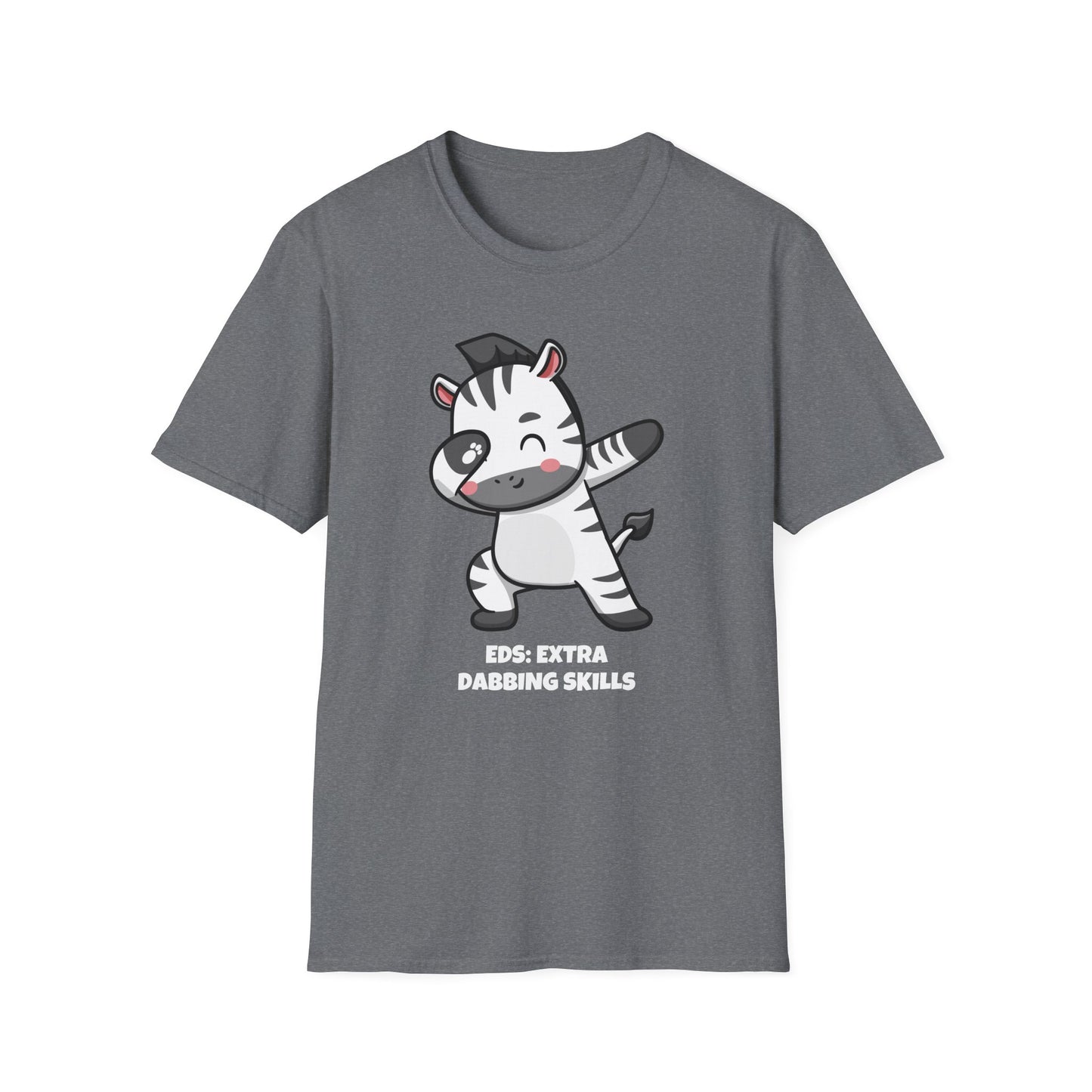 EDS Extra Dabbing Skills Zebra T-Shirt | Ehlers-Danlos Awareness Tee | Spoonie Humor Apparel