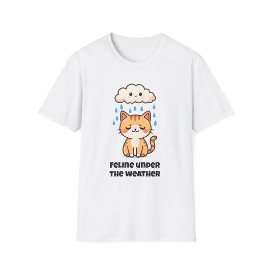 Feline Under the Weather T-Shirt | Spoonie Cat Tee | Chronic Illness Awareness Apparel